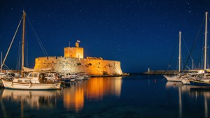 Mandráki Harbour Night