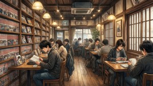 Manga Cafe Interior