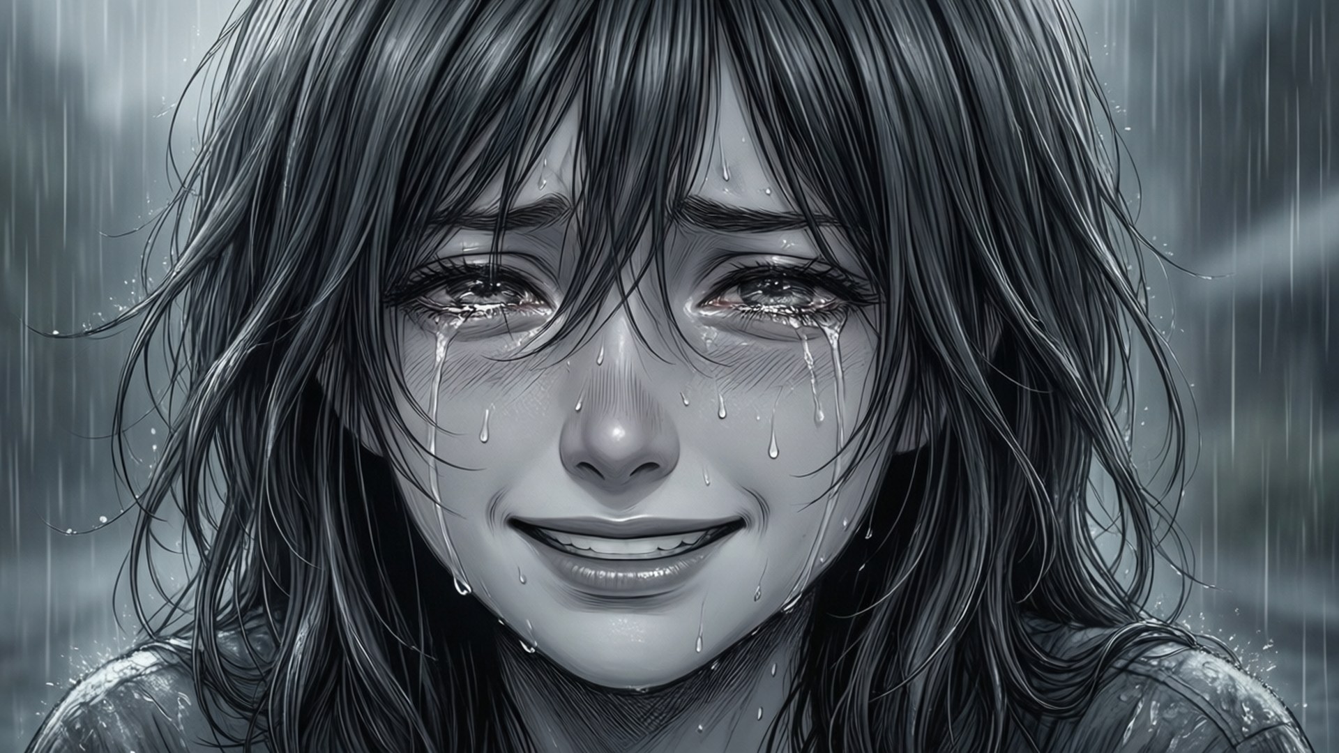 Manga Tears and Smile by Wallpapers.art Studio