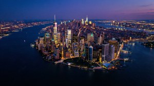 Manhattan Night Aerial