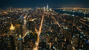 Manhattan Night Aerial