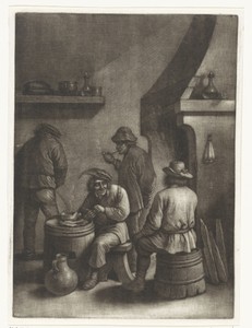 Mannen bij de haard