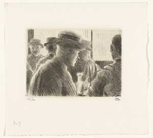 Mannen in een café