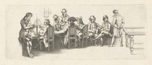Mannen in een koffiehuis met een biljart