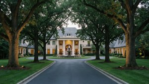 Mansion Driveway Twilight