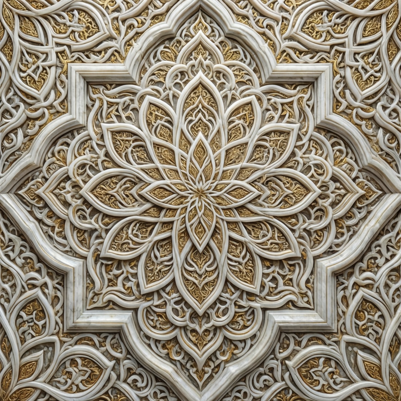 Marble Arabesque Carving by Wallpapers.art Studio