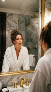 Marble Bathroom Mirror Gaze