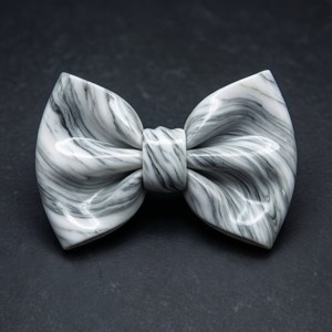 Marble Swirl Elegant Bow