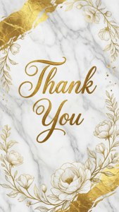 Marble Thank You Banner