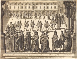 March of the King and Knights of the Holy Spirit in the Courtyard at Fontainebleau