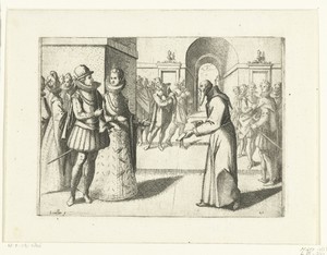 Margaretha van Oostenrijk en Filips III ontvangen dankbetuigingen van de koning van Beieren