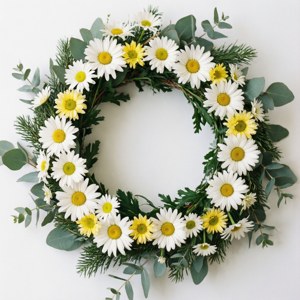 Marguerite Wreath Flatlay