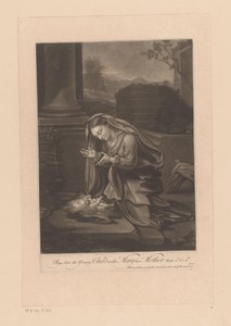 Maria aanbidt het Christuskind