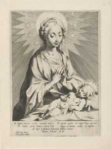 Maria aanbidt het Christuskind