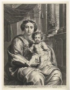 Maria als Koningin van de Hemel met het Christuskind als Salvator Mundi