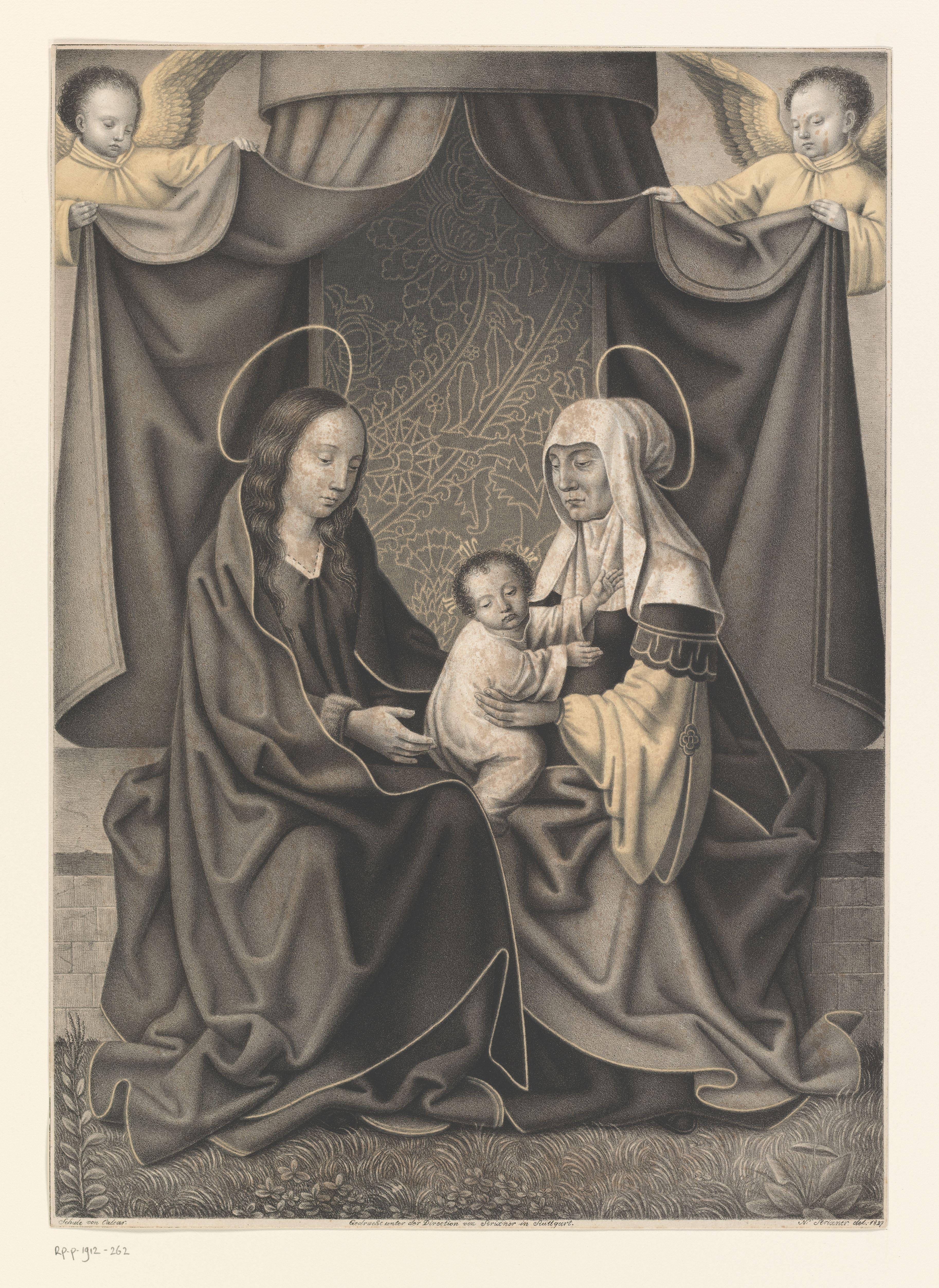 Maria en Anna met het Christuskind by Johann Nepomuk Strixner