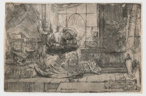 Maria en kind met de kat en de slang