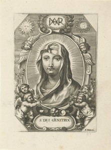Maria in een ovaal