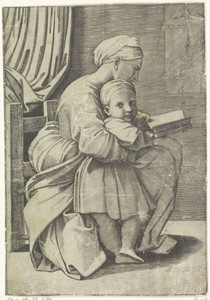 Maria leert het Christuskind lezen
