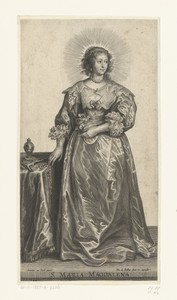 Maria Magdalena als rijkgeklede vrouw voor bekering