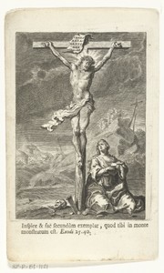 Maria Magdalena knielt bij Christus aan het kruis
