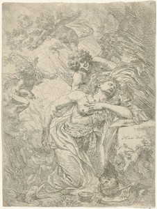 Maria Magdalena met engelen