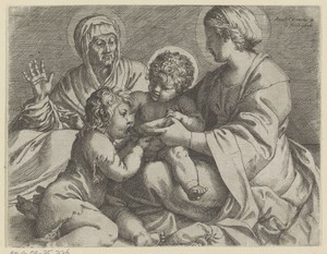 Maria met het Christuskind, de jonge Johannes de Doper en Elisabet