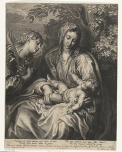 Maria met kind en heilige Catharina