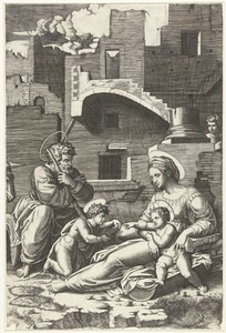Maria met kind en Jozef en kleine Johannes de Doper