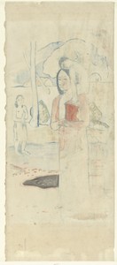 Maria met kind en vrouw met gevouwen handen