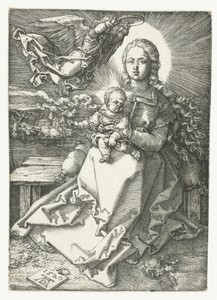 Maria met kind gekroond door een engel