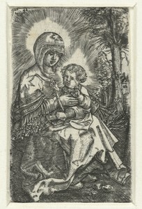 Maria met kind in landschap
