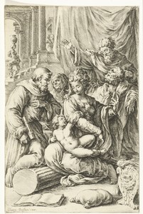 Maria met kind, Jozef, de heilige Anna en twee mannelijke heiligen