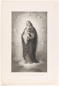 Maria met kind op een wolk