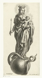 Maria met kind verwijdert de zonde van de wereld
