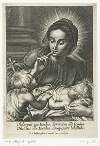 Maria met slapend Christuskind en Johannes de Doper
