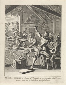 Maria Milet neemt wraak op de soldaten, 1579
