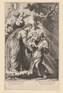 Maria overhandigt het Christuskind aan H. Franciscus van Paola