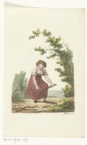 Maria sprokkelt hout