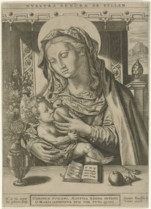 Maria zoogt het Christuskind
