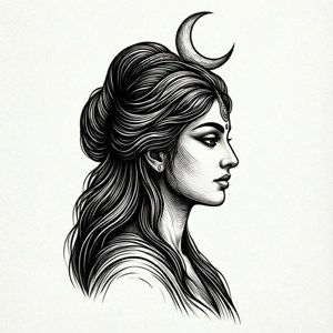 Mariamman Line Art