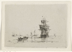 Marine met zeilschip