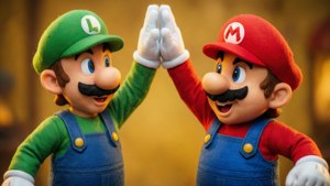 Mario and Luigi High-Five