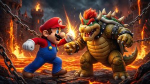 Mario vs Bowser