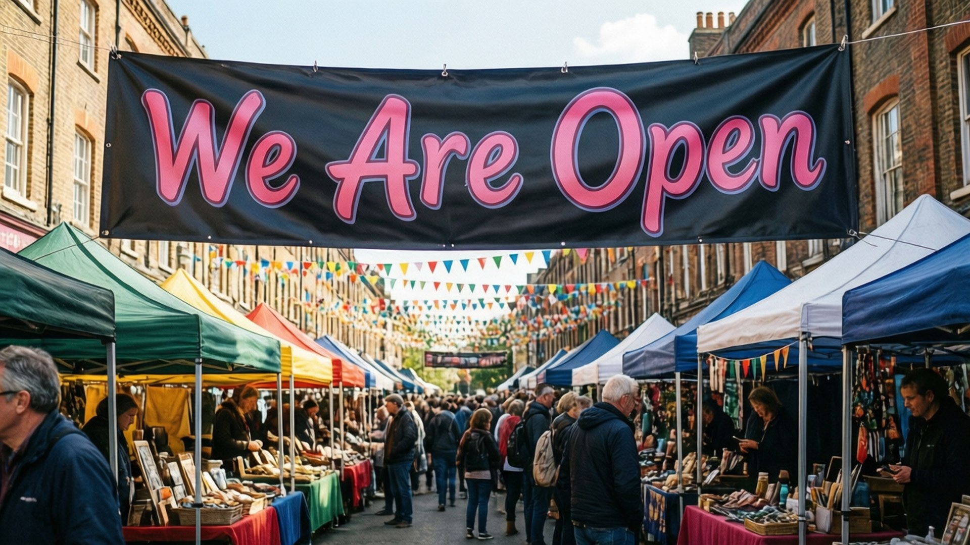 Market Open Banner by Wallpapers.art Studio