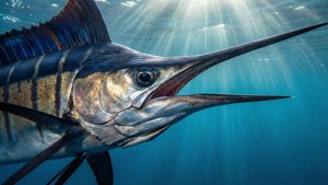 Marlin Portrait Underwater