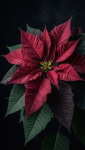 Maroon Poinsettia Studio