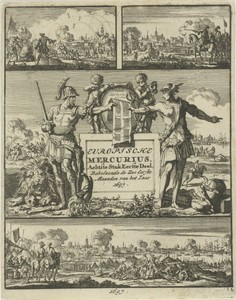 Mars en Mercurius houden samen een beschreven papier vast