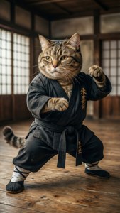 Martial Arts Boss Cat