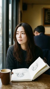 Maru at Café
